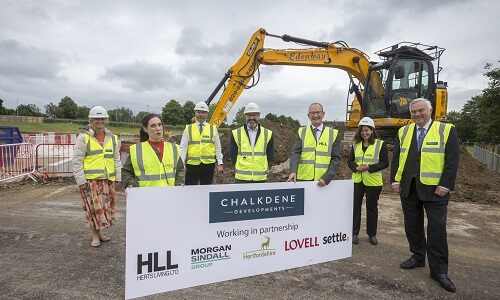 A group of settle colleagues on a construction site.