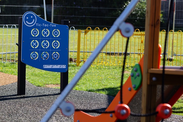 A game board of Tic Tac Toe at the Swinburne playground 