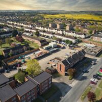 Aerial view of Westmill homes