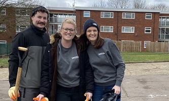 Colleagues on a neighbourhood day