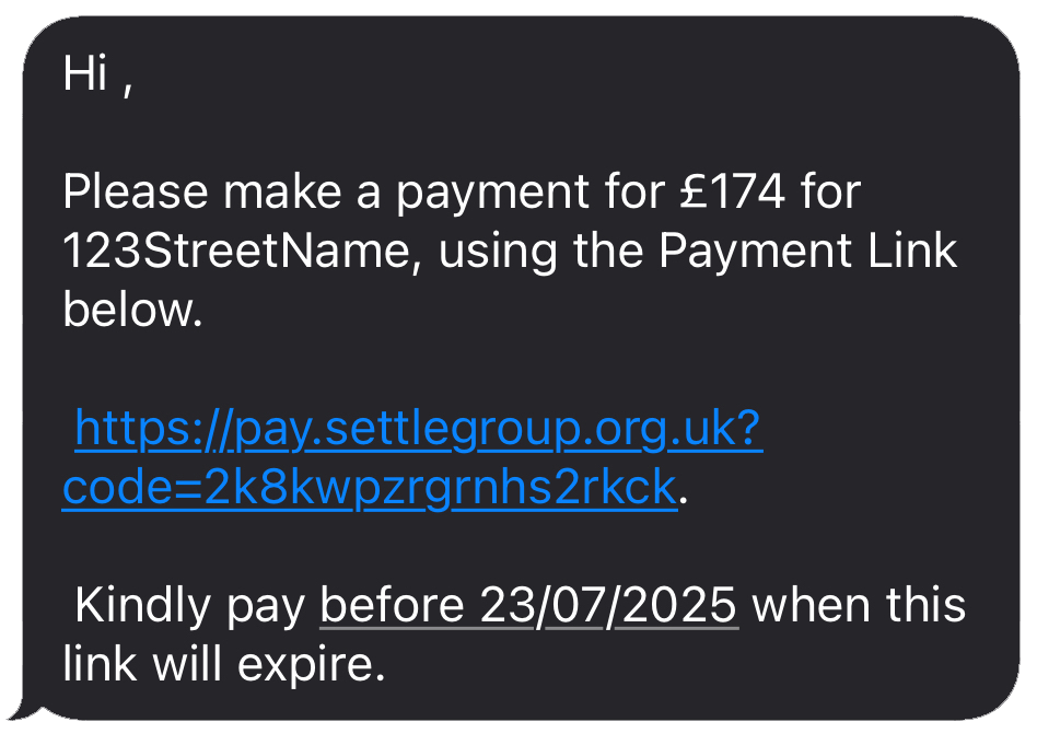 Pay By Link Payment Request SMS 2 1