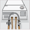 bottom of a central heating system