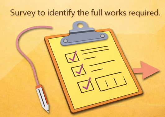Survey to identify the full works required